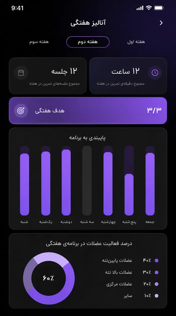 گزارش پیشرفت بدنی